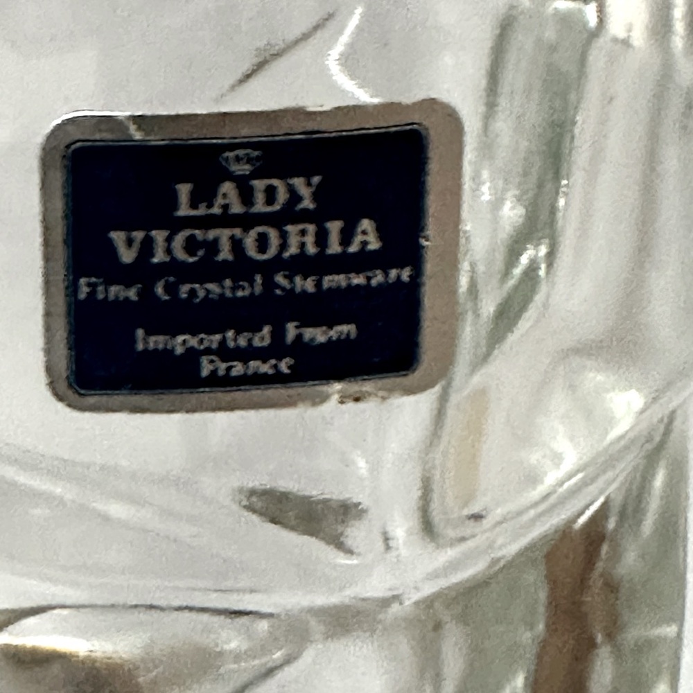 LADY VICTORIA FINE CRYSTAL STEMWARE BUD VASE FRANCE Flower Chantelle Pattern - Picture 4 of 10